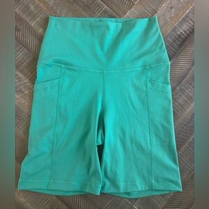 Yogalicious Teal/Green Bike Shorts